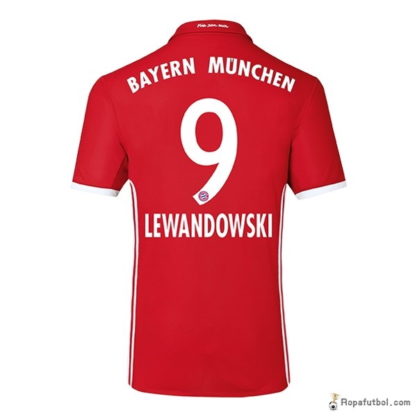 Camiseta Bayern de Múnich Replica Primera Ropa Lewandowski 2016/17 Rojo